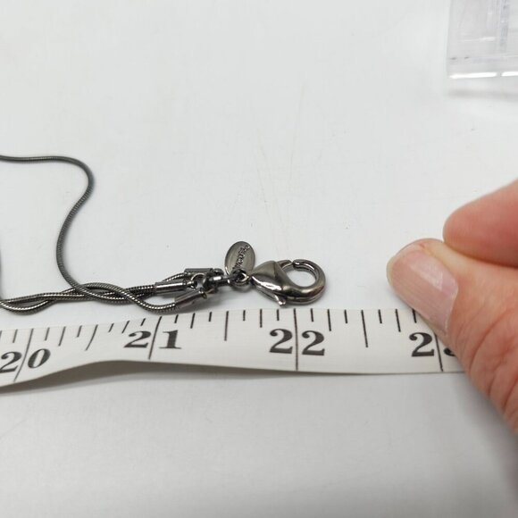 Chicos Silver Tone Multi-Strand Necklace With Textured Rhinestone Beads - Picture 5 of 5